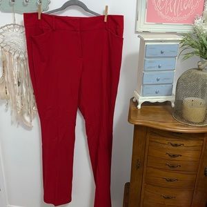 New York & company size 16 tall red dress pants